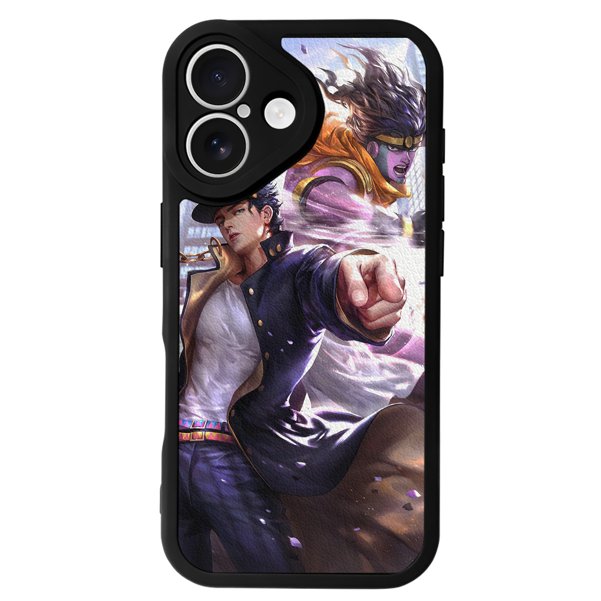 （画像用） ジョジョの奇妙な冒険 JoJo's Bizarre Adventure 【iPhone 16シリーズ対応】シリコンスマホケース（レザー調） 材質：シリコン